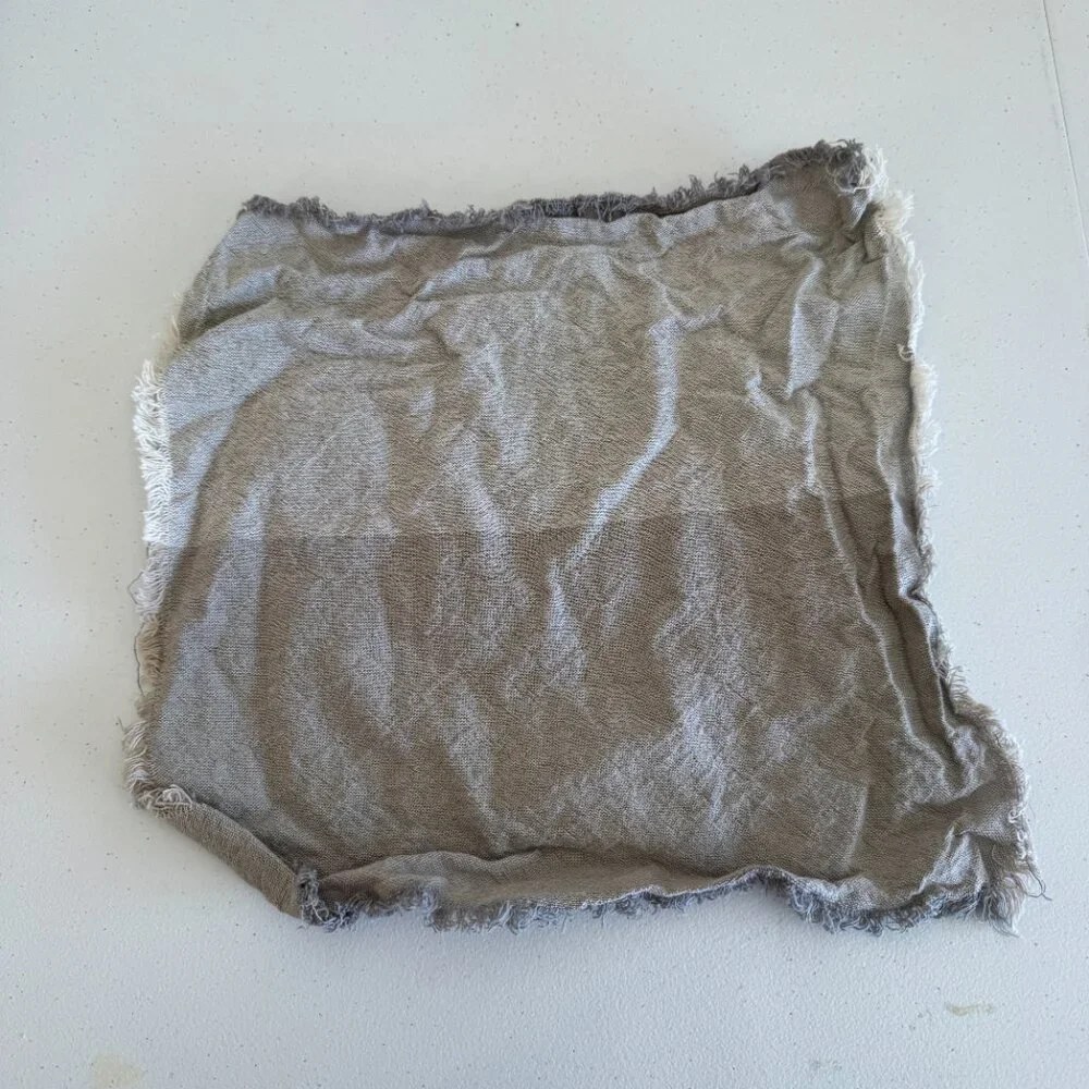 Linen Cloth Napkins | Frayed Edge Rustic Neutral | Set of 6